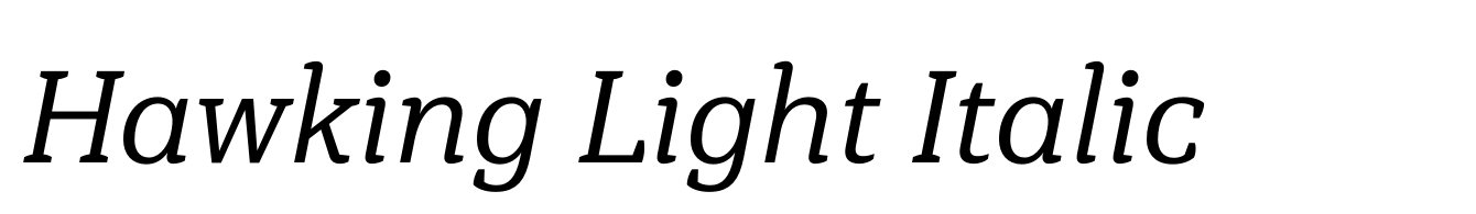 Hawking Light Italic